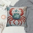 thumbnail image 2 of Nawypu Throw Pillow Covers Merry Christmas Crab Starfish Decorative Pillow Covers for Couch Summer Ocean Wood Outdoor/Indoor Throw Pillows Soft Cushion Covers for Sofa Home Car Bedroom, 2 of 5