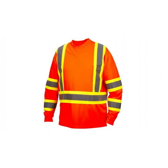 Pyramex Safety RCLTS3120XL Long sleeve moisture wicking t-shirt in orange - extra large