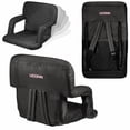 thumbnail image 5 of Picnic Time 618-00-179-844-0 Texas Christian University Horned Frogs Digital Print Ventura Stadium Seat, Black, 5 of 7