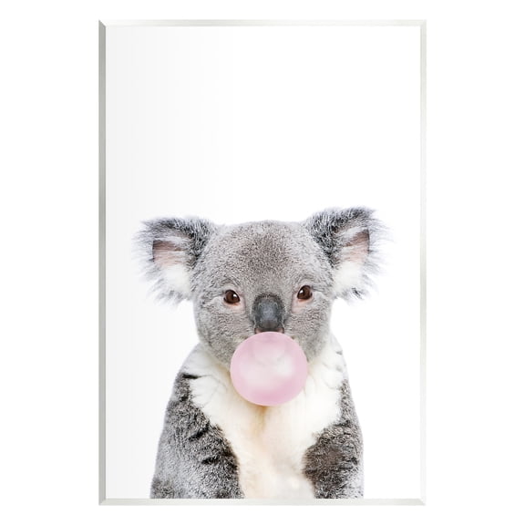 Stupell Industries Koala Bubblegum Portrait Animals & Insects Painting Unframed Art Print Wall Art, 10 x 15