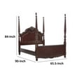 thumbnail image 3 of Park Queen Size Poster Bed with Shell Motifs and Burl Inlays- Brown Veneer, 3 of 6