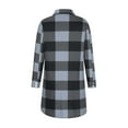 thumbnail image 5 of UPPADA Womens Long Plaid Shacket Brushed Flannel Jacket Casual Fashion Lapel Button Down Shirts Long Sleeve Plaid Trench Coats with Pockets,Long Flannel Shacket Women,M, 5 of 5