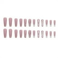 thumbnail image 6 of Fofosbeauty 24pcs Press on False Nails Tips, Coffin Fake Acrylic Nails, Petal Relief French Pink, 6 of 10