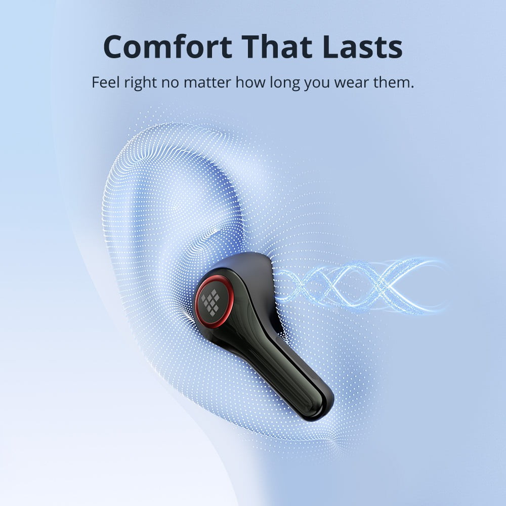 Wireless Earbuds, Tronsmart Hybrid Noise Cancelling In-Ear Earbuds, 6-Mic AI Call, Hi-Res Audio, Force Sensor, Bluetooth 6.0, 40H Bluetooth Headphone with Charging Case, Compatible for iPhone Android