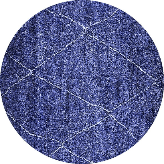 Ahgly Company Indoor Round Oriental Blue Industrial Area Rugs, 3' Round