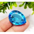 thumbnail image 2 of 30.50 Carat Blue Topaz Pear Shape Glass Filled Stone Pendent Size Loose Gemstone, 2 of 2