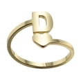 thumbnail image 1 of Bijoux en Liquidation Mode 26 Lettres Anglaises Bagues Ouvertes en Acier Inoxydable Bijoux Rétro pour Filles Or, 1 of 1