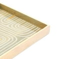 thumbnail image 5 of Expobazaar Wooden Stripe Painted Enamal Yellow Painted Tray - Wood - Multicolor - Quality Home Décor, 5 of 6