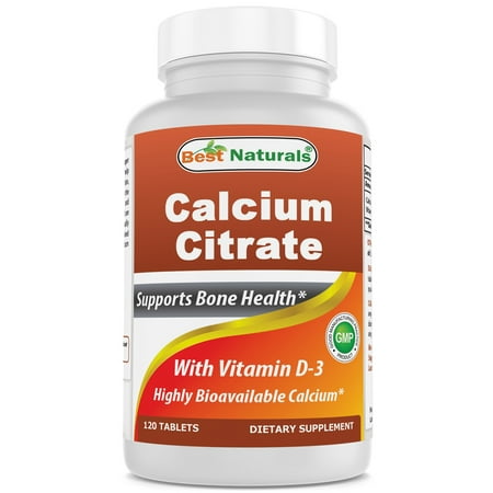 Best Naturals Calcium Citrate with Vitamin D-3 120 (Best Calcium And Vitamin D Supplement For Osteoporosis)