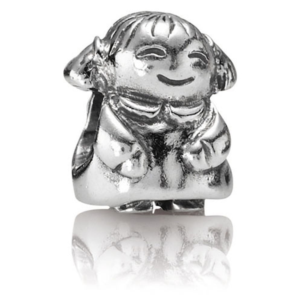 Pandora Sterling Silver Little Girl Charm Bead Retired - 790375