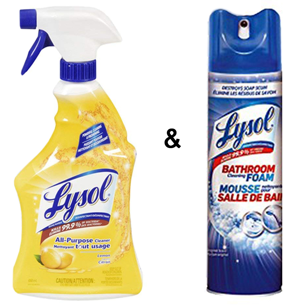 Lysol All Purpose Cleaner Trigger Lemon 650ml and Lysol Bathroom