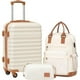 thumbnail image 2 of Luggage Sets Suitcase Set 3 Piece Luggage Set Carry On Hardside Luggage with TSA Lock Spinner Wheels ( 3 piece set (BP/TB/20)) ShopWise Round, 2 of 6