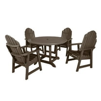 Highwood's 48" Round 5-pc Hamilton Dining Set - Dining Height, Outdoor, Eco-friendly, Synthetic Wood