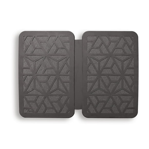 Farest Stone Tapete para Secar Platos Almohadilla para Platos Plegable Súper Absorbente y de Secado Rápido con Correas de Silicona para Proteger los Platos, Secado Rápido, Gris Oscuro