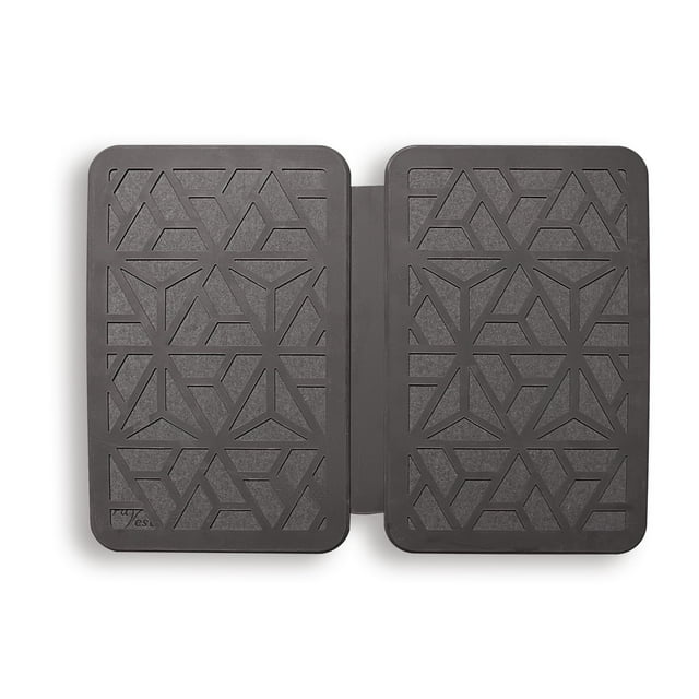 Farest Stone Tapete para Secar Platos Almohadilla para Platos Plegable Súper Absorbente y de Secado Rápido con Correas de Silicona para Proteger los Platos, Secado Rápido, Gris Oscuro