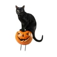 thumbnail image 2 of Estaca de jardín de Halloween, letrero de Halloween para decoración de exteriores, decoración de césped, metal para el hogar, patio, de granja Gato, 2 of 9
