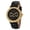 Gold / Black #2, variant on BERNY Mens Leather Watch, Vintage Roman Numerals Moon Phase Dress Watch with Day & Date, Stainless Steel, Sapphire Crystal, Waterproof, Fashion Luxury Analog Quartz Wrist Watches for Men (Silver)