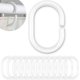 thumbnail image 1 of Anillos blancos para cortina de ducha, paquete de 12, ganchos blancos para cortina de ducha, 1 of 5