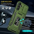 thumbnail image 2 of Dteck for Galaxy A15 Case with Slide Camera Lens Cover, Full Camera Protection, Military Grade Shockproof Magnetic Ring Holder Kickstand Protective Phone Case for Samsung Galaxy A15 5G,Green, 2 of 7