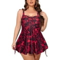 thumbnail image 5 of Rivelino Plus Size Tankini Swimsuits for Women Two Piece Flowy Bathing Suits with Shorts Tummy Control Swimwear, 5 of 7