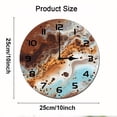 thumbnail image 2 of ZXCXRQFa Beach Sea Wood Wall Clock Silent Non-Ticking Kitchen Desk Clock Battery Operated Analog Decorative Round Clocks 10 in Garden Home Decor, 2 of 7