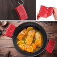 thumbnail image 4 of Billuyoard 2 Pieces Pot Handle Holder Cover Case Cookware Accessory Non-slip Heat-resistant Insulation Silicone Sleeve Household Clip Type6 NO6, 4 of 6