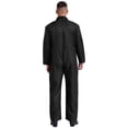 thumbnail image 2 of inlzdz Adult Unisex Wear Resistant Long Sleeve Coveralls Button-up Work Overalls Black XXL, 2 of 5