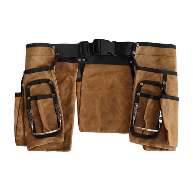 Bolsa de herramientas para cinturón con múltiples bolsillos, organizador para carpintero, bolso de cintura utilitario para hombre