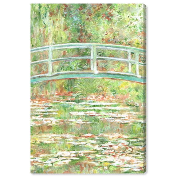The Garden Impressionism Wall Art /Monet And Van Gogh Inspired Art Canvas Wall Art by Art Remedy, Gallery Wrapped, 24" x 36"