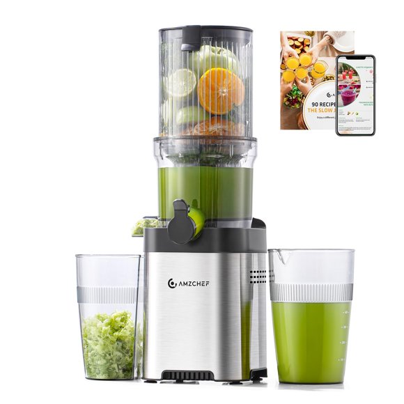 Exprimidor AMZCHEF ZM1902 de acero inoxidable prensado en frío de 4.5 pulgadas