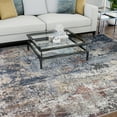 thumbnail image 6 of Bliss Rugs Modern Contemporary Abstract Round Rug for Living Room, Dining Room | Navy, 5'3''Round, 6 of 6