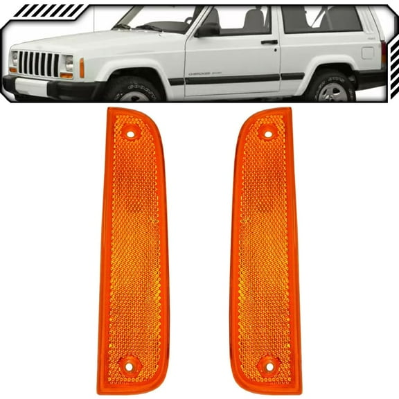 EPIC LIGHTING OE Style Halogen Corner Lights Assembly Replacement for JEEP 97-01 CHEROKEE [ CH2550118 CH2551118 55055147 55055146 ] Pair