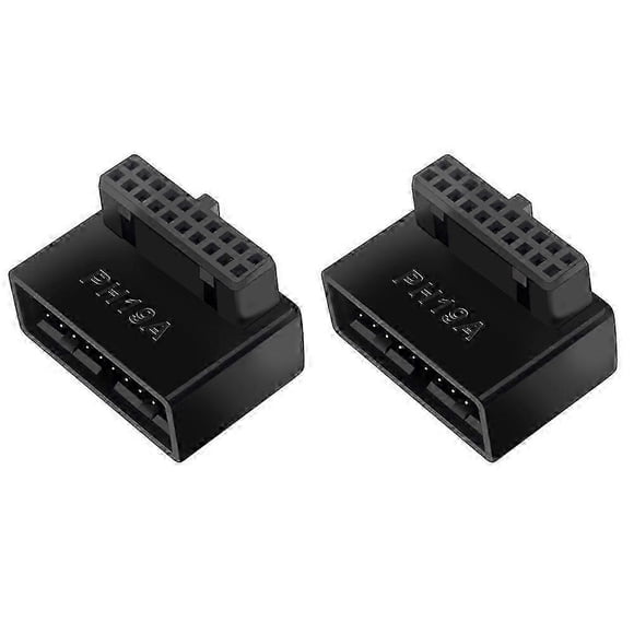 2PCS PH19A Computer Motherboard Header USB3.0 19/20P Socket 90 Degree Converter Desktop Motherboard
