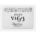 thumbnail image 1 of Saying Bath Mat, Monochrome Summer Themed Graphic with Outline Beach Party, Plush Bathroom Decor Mat with Non Slip Backing, 29.5" X 17.5", Charcoal Grey and White, by Ambesonne, 1 of 2