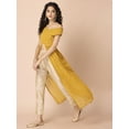 thumbnail image 3 of Indya Women's Yellow Mukaish Off Shoulder High Slit Kurta, 3 of 6