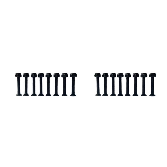 Wosthever Paquete de 8 tornillos para monopatín, reparación Manual de Metal, tornillo extraíble para Longboard, accesorios de repuesto de Negro 25 mm 2Conjunto