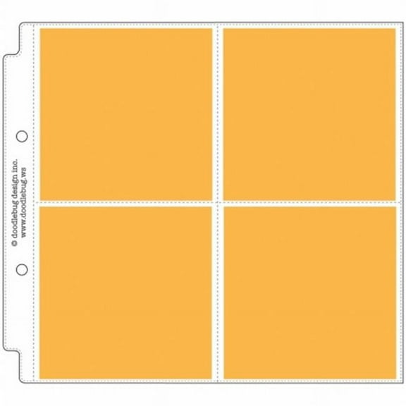 Doodlebug Page Protectors 8"X8" 12/Pkg-(4) 4"X4" Pockets