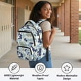 thumbnail image 5 of KUIFORTI Camo Fish Kids School Bag 17 Inch Boys Bookbag Polyester Water Resistant Bookbag with Multiple Organizer Pockets for Elementary School Students, 5 of 7