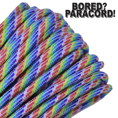 

Bored Paracord Brand 550 lb Type III Paracord - Tye Dye 50 Feet