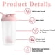 thumbnail image 2 of Protein Shakers Cup Sports Supplements Shakers con Mixer Ball Fitness Milkshake Sportsmen Portable Workout Water Cup 500ml (Rosa), 2 of 5