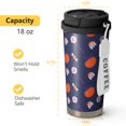 thumbnail image 4 of 18oz Double Drinking Coffee Mug – Vacuum Insulated Stainless Steel Travel Cup with Leakproof Lid, 316 Steel Thermos Tumbler for Hot & Cold Beverages, 4 of 7