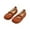 Brown, variant on AJTQTH Girls Slip On Shoes Low-Heel Soft Soled Walking Shoes Closed Toe Sandals Slip-Resistant Faux Leather Elegant Shoes for Summer Casual Beige 18 Months