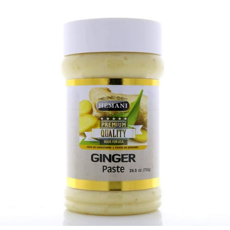 HEMANI Fresh Ground Ginger Paste 26.5 OZ (750g) - For Cooking & Marinade - Non GMO | Premium Gourmet Quality