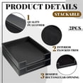 thumbnail image 4 of Leather Desk Organizer Tray, Stackable Leather Tray, Desk Organizers and Accessories, Magazine File for Office Supplie, 4 of 5