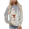 thumbnail image 2 of Craaazy Christmas Vintage Printed Round-neck Pullover For Men And Women's Casual Sporty Gifts Long-sleeved Fleece Sweatshirt To ps, 2 of 9