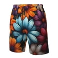 thumbnail image 4 of Balery Colorful Blooming Flowers Traje de Baño Estilo Hawaiano para Hombre, Shorts de Secado Rápido con Bolsillos-X-Large, 4 of 6