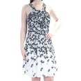 thumbnail image 3 of YYIGAL Womens Black Floral Sleeveless Knee Length Fit + Flare Dress Size: M, 3 of 4