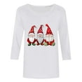 thumbnail image 5 of Miqool Fall Tops for Women 3/4 Sleeve Funny Print Merry Christmas Shirts Holiday Party Tee Casual T-Shirts Xmas Gifts, 5 of 5