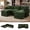 Green, variant on Hombryzy 103" Deep Seat Sectional Sofa with Storage, L Shaped Cloud Couch with Movable Ottomans for Living Room,Beige