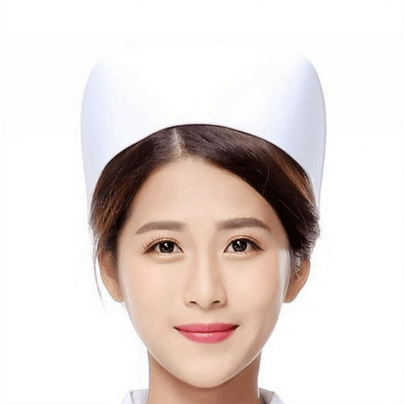 Quaqdae Nurse Nurse Hat Headband Nurse Cap Costume For Nursing School Ceremony Pinning Ceremony(White)